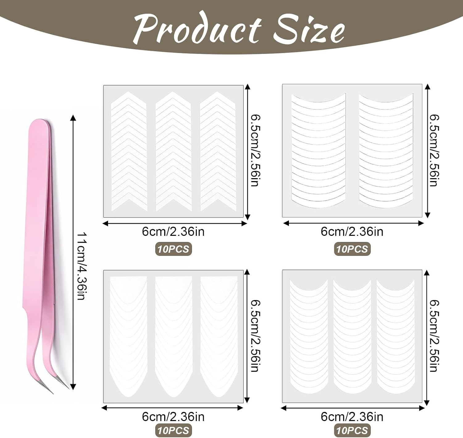 40 Sheets French Tip Nail Stickers with Tweezers Self Adhesive French Tip Stickers Guide Frenchs Manicure Strips White Nail Guides Strips Decals for DIY Manicure Art Salon and Home Use(1590pcs)