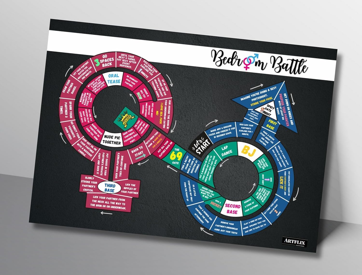 Sex Dice Card Game for Couples - Fun and Naughty Date Night Ideas, Exciting Activities and Games for Unisex Adult Set of 5
