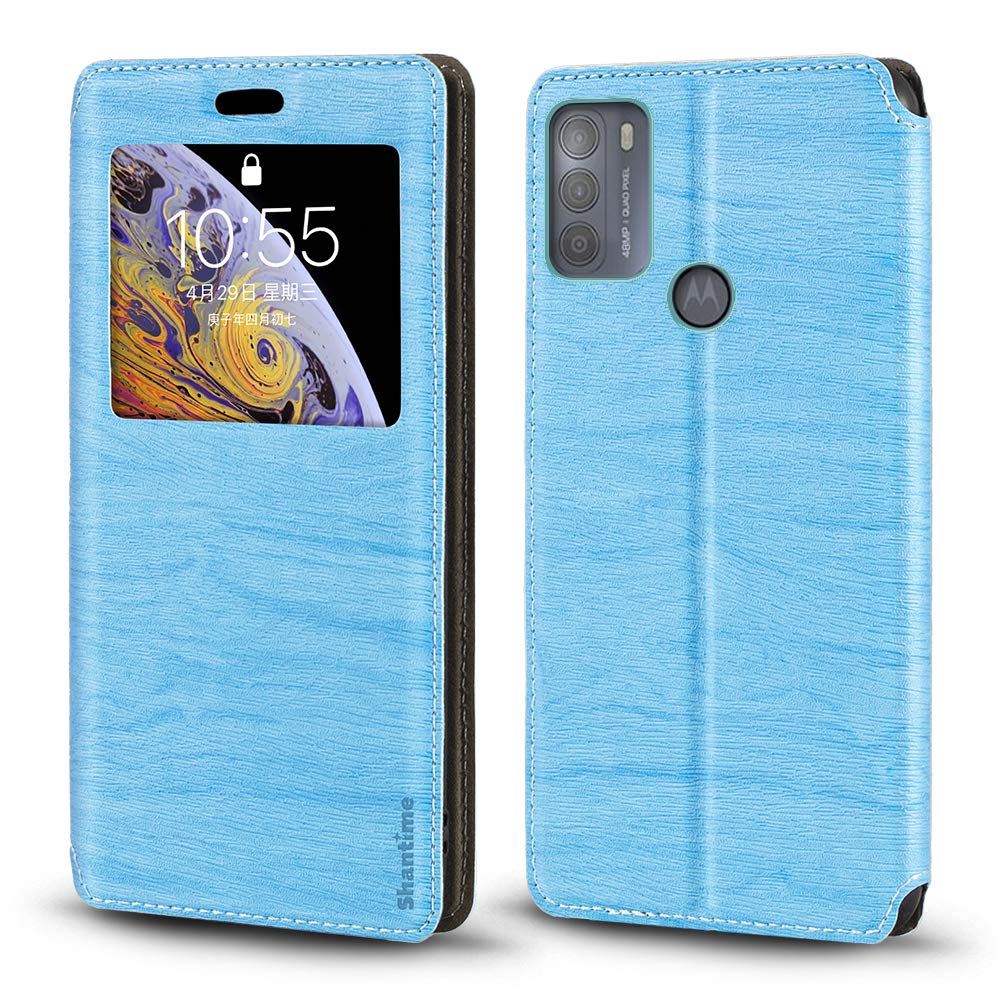 Custodia Flip A Portafoglio In Pelle PU Per Moto G50 4G – Con Slot Per Carte, Supporto E Chiusura Magnetica, Blu