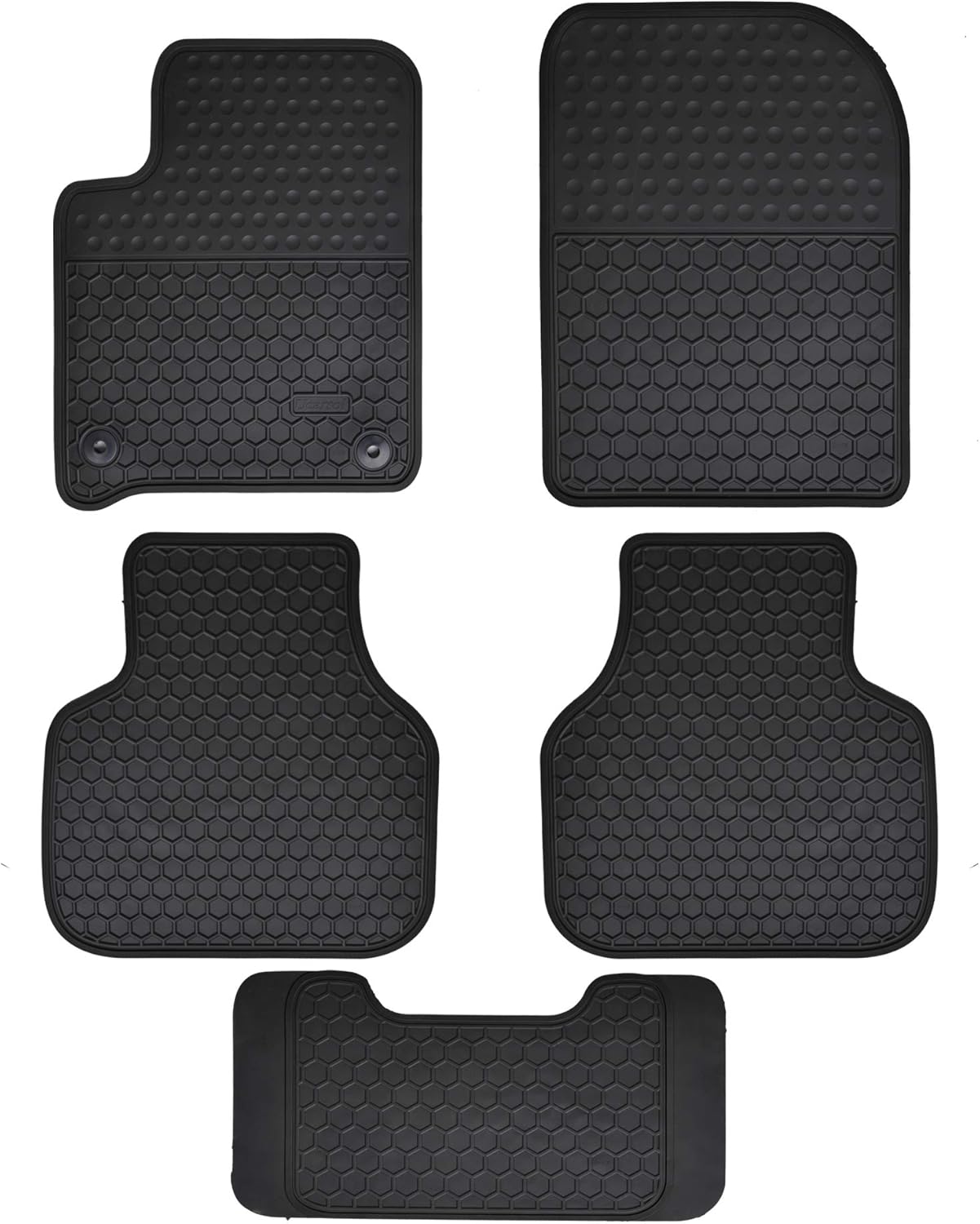 Megiteller Car Floor Mats Custom Fit for Dodge Journey 2012 2013 2014 2015 2016 2017 2018 2019 2020 Odorless Washable Heavy Duty Rubber (All Weather) Floor Liners Front and Rear Row Set Black Black Journey?2 Rows?