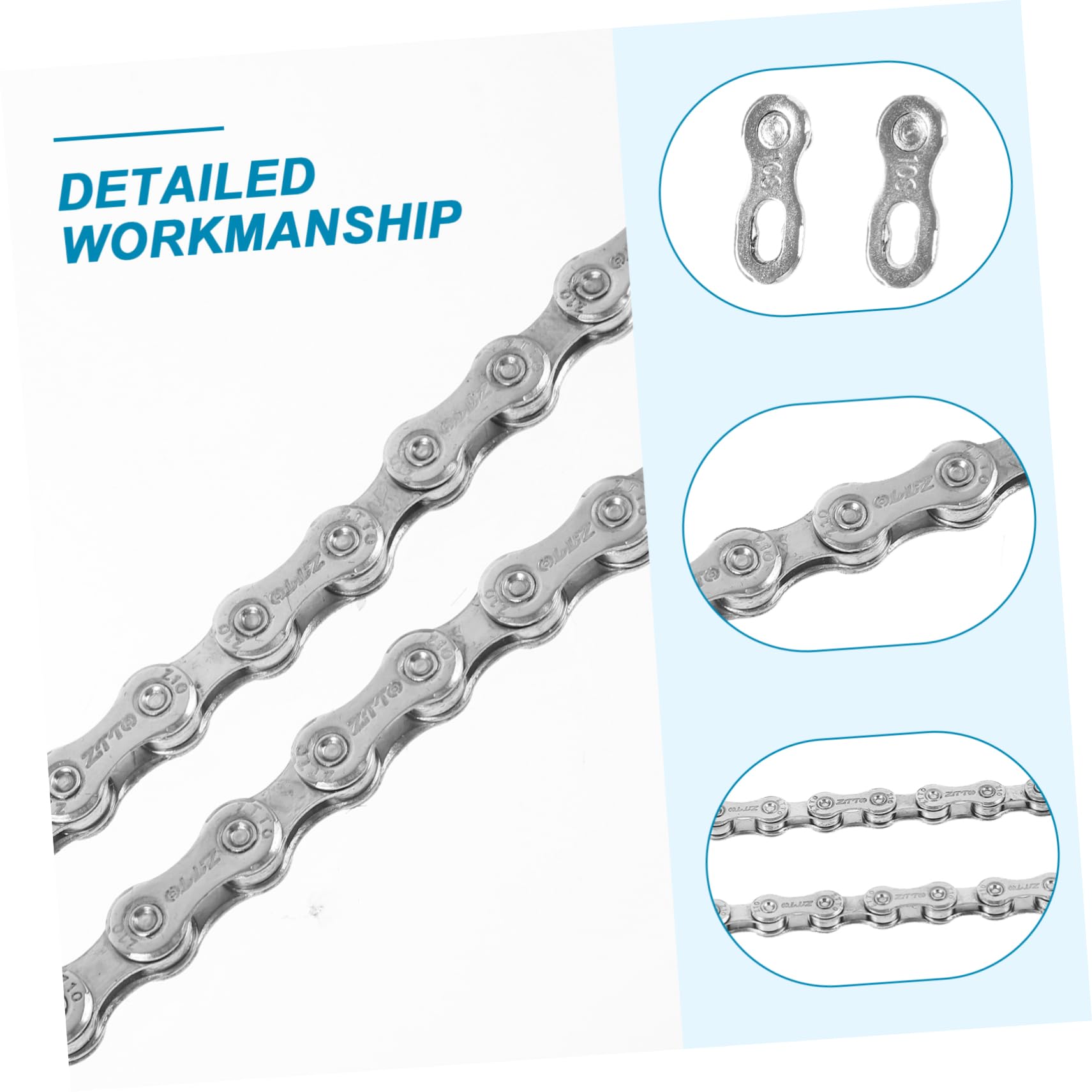 BESPORTBLE Replacement Chain for Mountain Easy Installation -wear Bike Chain for Smooth Shifting and Durability Compatible Road and Mountain Speed