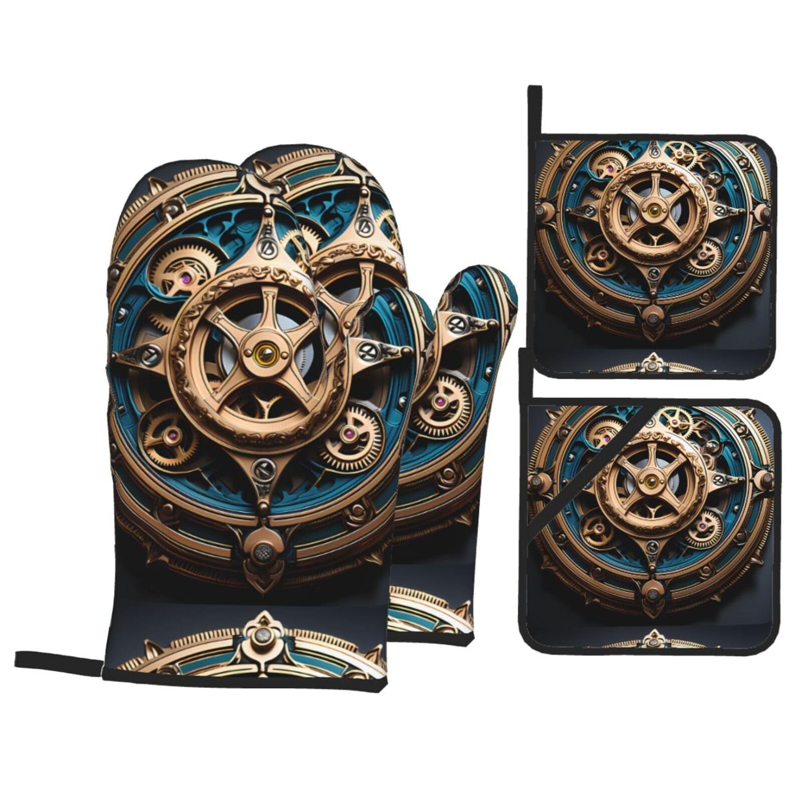 Gants de cuisine antidérapants et maniques haute chaleur 180°C pour une sécurité totale