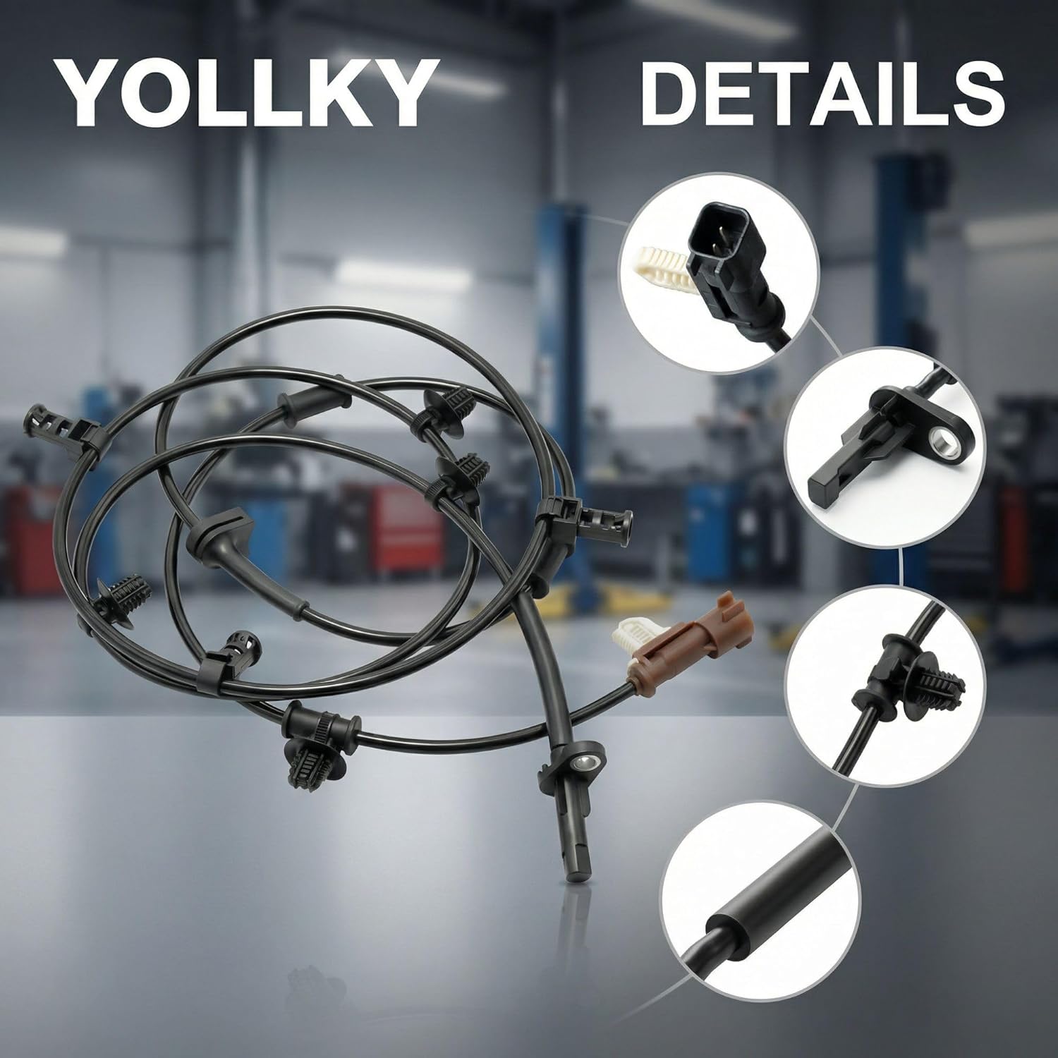 4 Pcs Front Rear Left Right ABS Wheel Speed Sensor for Ford F-150 2015-2020, Anti-Lock Brake Sensor Replacement | Replaces OE# FL3Z2C204A, FL3Z2C190A, JL3Z2C204A, FL342C190AC