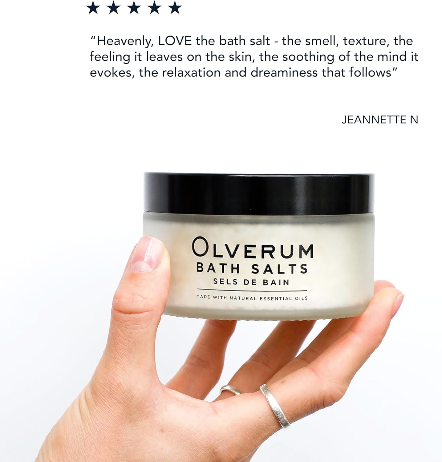 OLVERUM - Natural Bath Salts | Clean Beauty Mineral Soak with Dead Sea Salt, Vegan, Cruelty-Free (7.1 oz) - Image 7