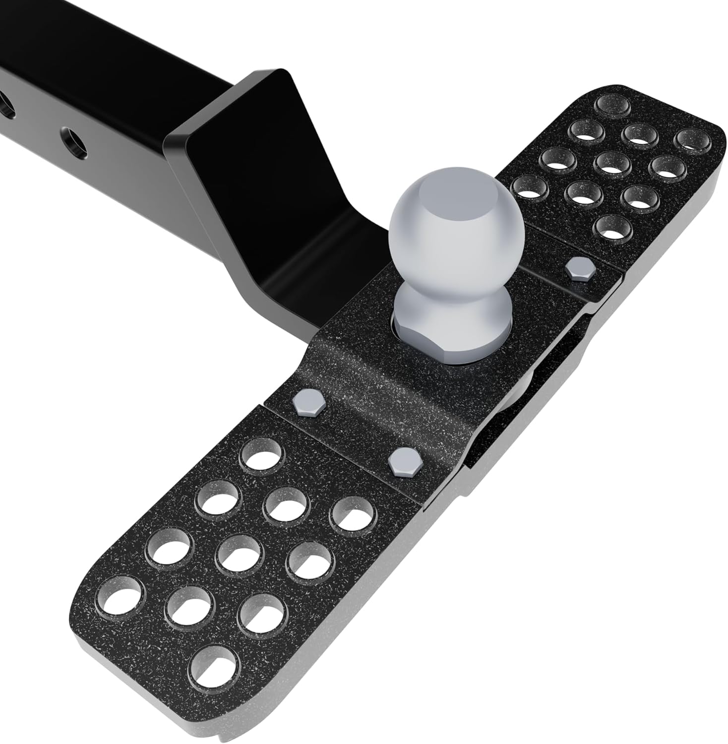 Tow Hitch Step for 2 Inch Receivers, Hitch Bumper, Truck Car SUV Vehicles Hitch Step, Rear Bumper Guard Protector Cast Aluminium Trailer Hitch Step, Black, 1 Pack