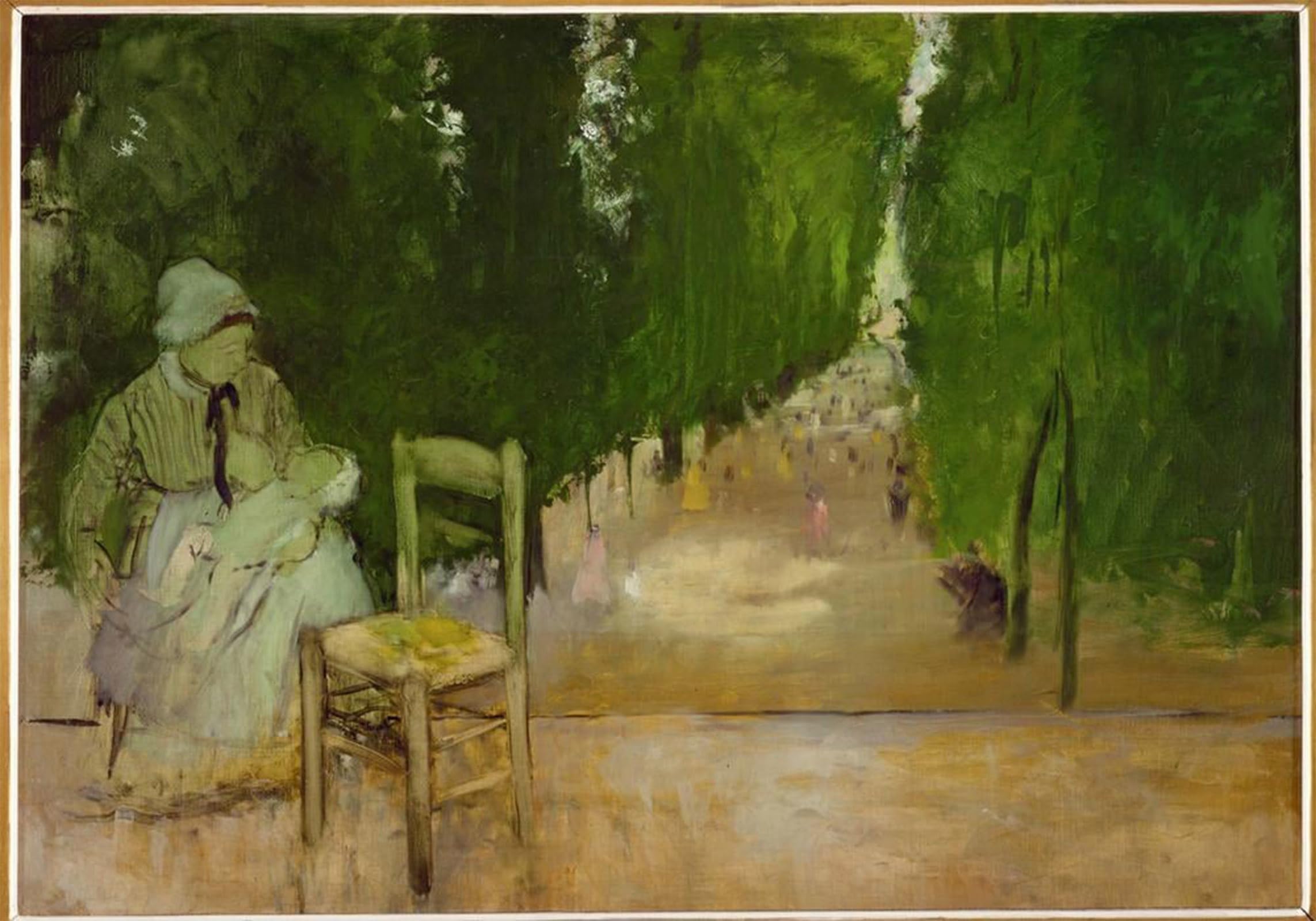 SERENDIPITP Vintage Wall Art Canvas Nordic Poster Canvas Print Picture a Nurse in the Luxembourg Garden by Edgar Degas Wall Art Poster for Home Decor 60x90cm