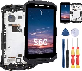 New Display Touch Screen for Doogee S60 LCD Display Replace Parts with Tools.with Frame