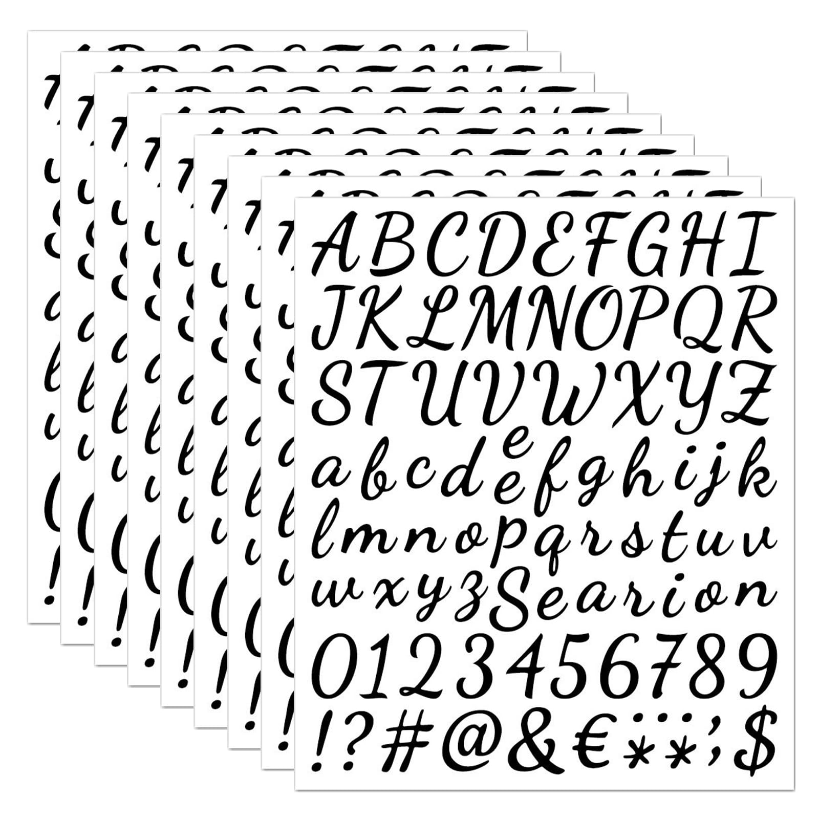 Ktguk Black 10 Sheets Stick On Letters, Self Adhesive Alphabet Stickers, Vinyl Letter Stickers, 1 Inch Sticky Letters For Crafts, Vinyl Lettering, Letter Sticker, For Scrapbooking, Mailbox, Notebook