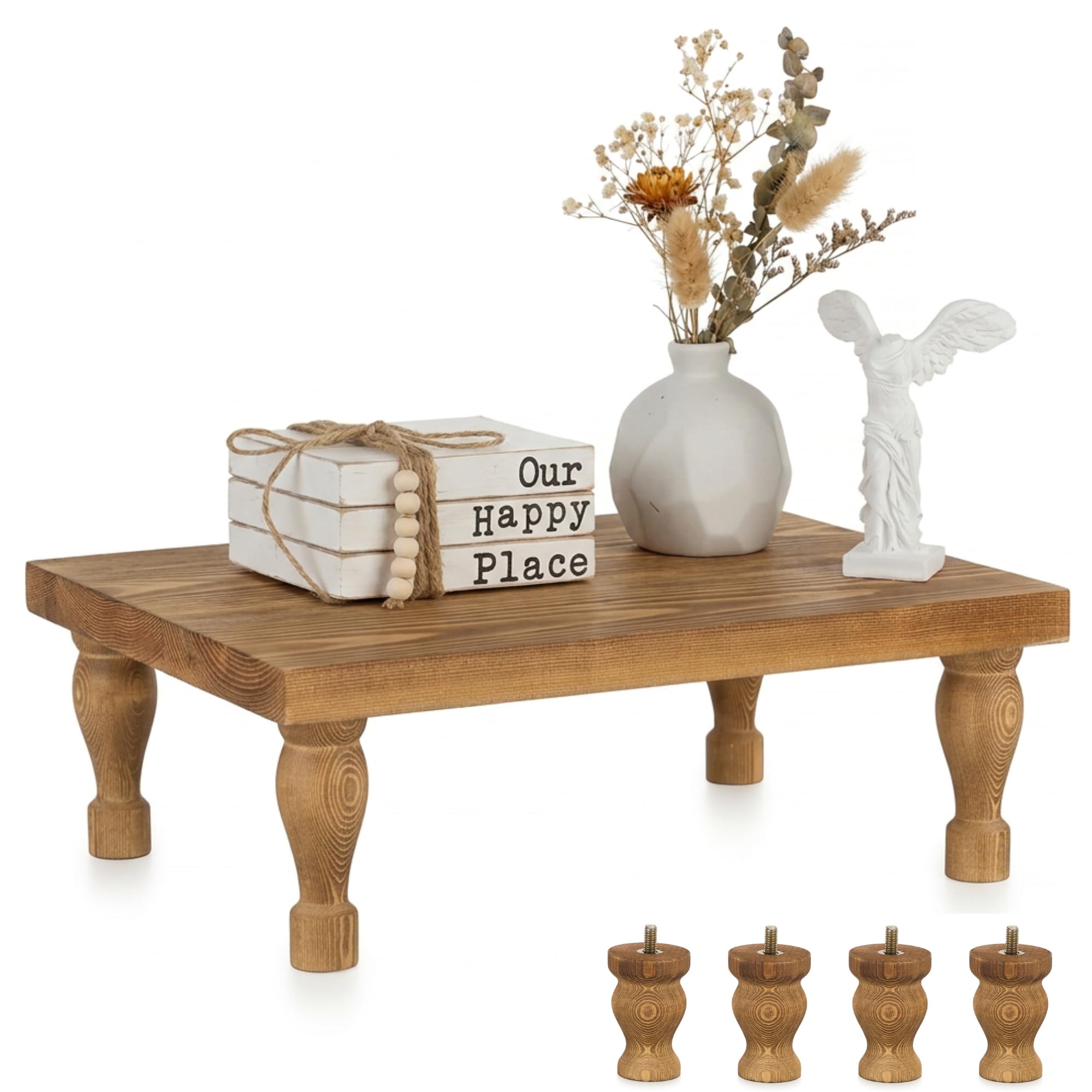 Amazon.com: Hanobe Wooden Riser Decorative Tray：Farmhouse Wood