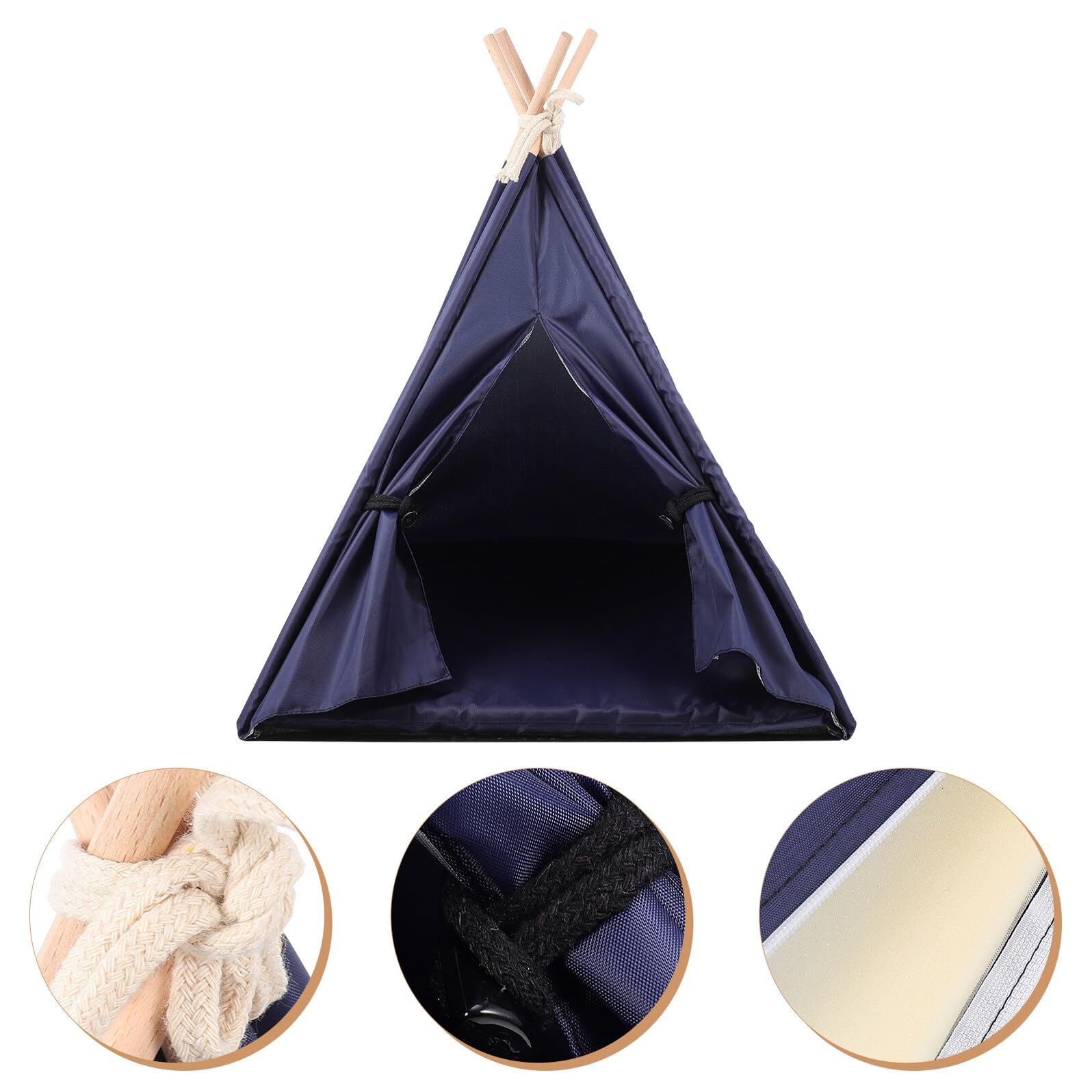 Tenda per Animali, Cuccia Lavabile in Tessuto Tecnico Blu Scuro | Design Rimovibile, Uso Interno ed Esterno, per Gatto e Cane, Facile da Pulire, Sicurezza