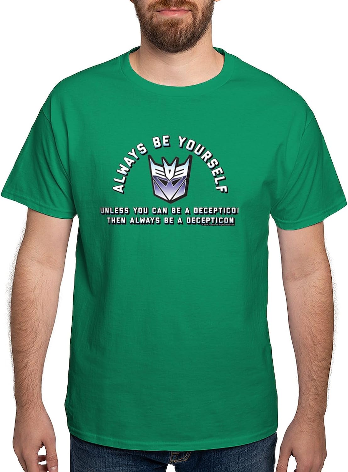 CafePress Transformers Always Be A Decepticon Dark T Shirt Men's 100% Cotton, Classic Graphic White T-Shirt