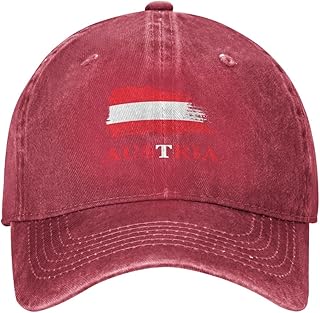 Personalized Brush Austrian Austria Flag Baseball Cap for Men Women Denim Twill Dad Hat Classic Hats
