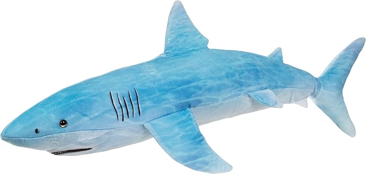 Real Planet 16" Great White Shark Stuffed Animal - Soft Toy Plush Animals, Cute Stuffed Shark Plushie, Shark Stuffy Sea Toy, Great White Shark Aqua 24" Long