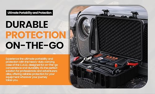 Miniatura 4 de EZ FLATE Compresor de aire C.A.S.E. de 12 voltios integrado en una carcasa resistente  Compresor dual  10.6 CFM  Compresor de aire todoterreno 4x4