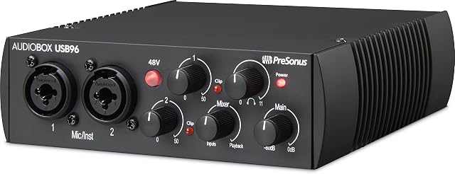 PreSonus AudioBox USB 96-25th Anniversary Edition, 2-In/2-Out audio interface with software bundle including Studio One Artist, Ableton Live Lite DAW and more for recording, streaming and podcasting