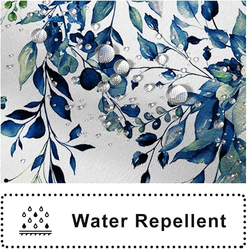 Miniatura 5 de Cortina de ventana de ducha, cortina de ventana de baño pequeña de eucalipto azul acuarela impermeable con ganchos, 40 x 36 pulgadas