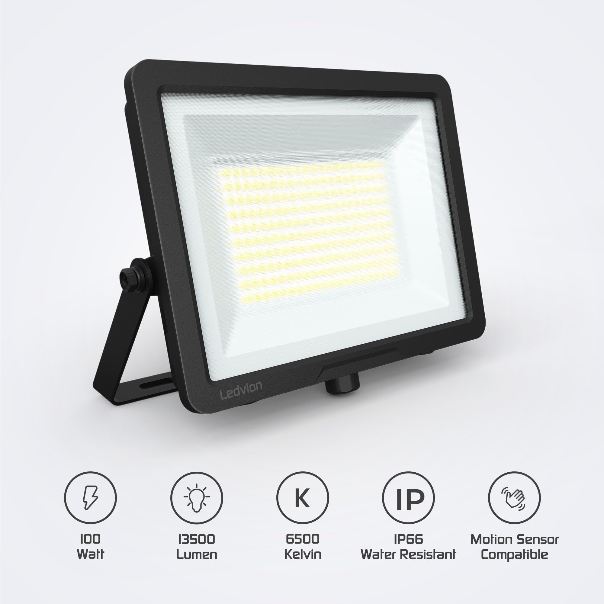 Ledvion 2 pezzi Performance Faretto LED da Esterno IP66 100W 135lm/W 6500K