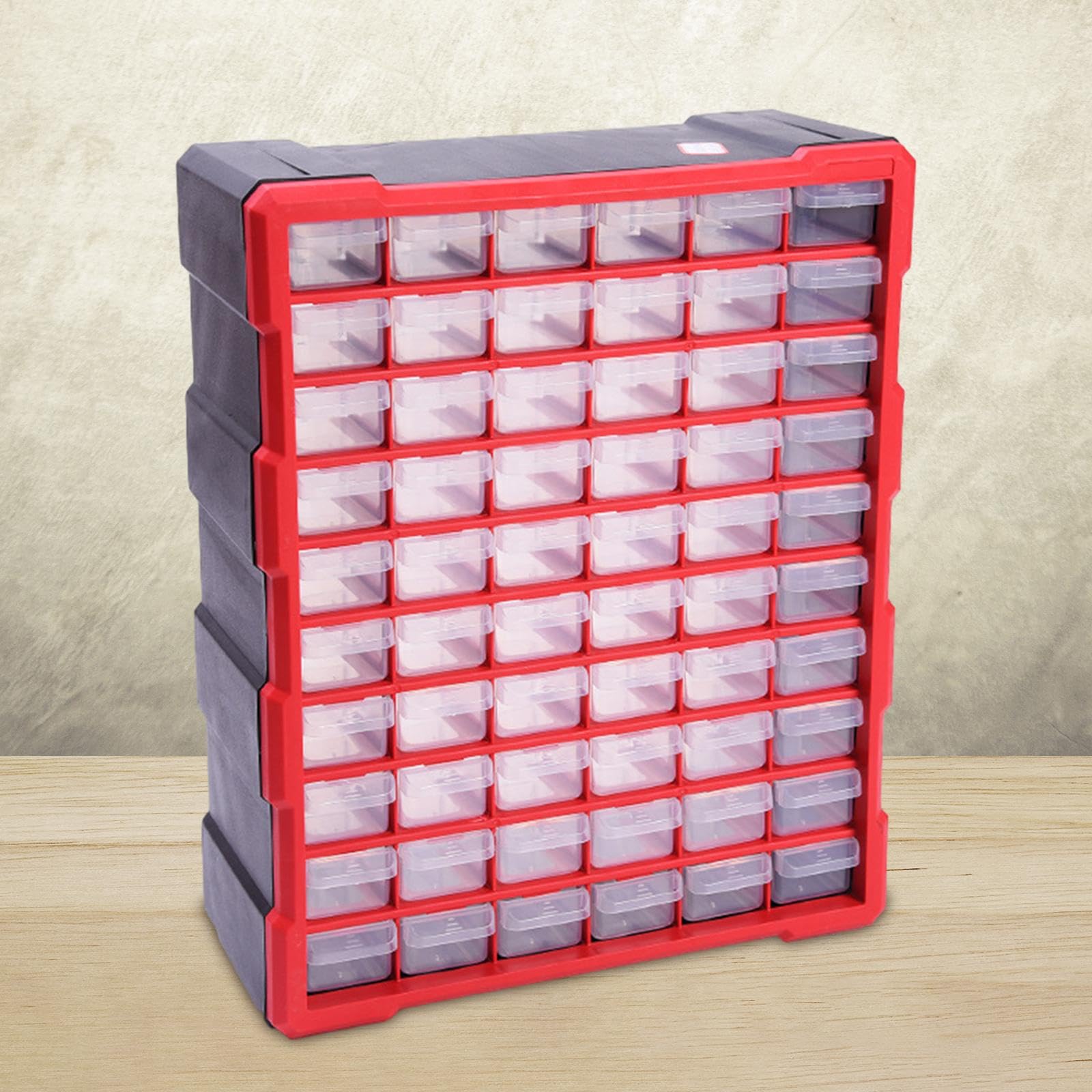 Contenitore Portaoggetti Organizer Viti con 60 Cassetti Trasparenti Scatola Componenti Elettronici Separati Armadietto con Scomparti per Officina Casa