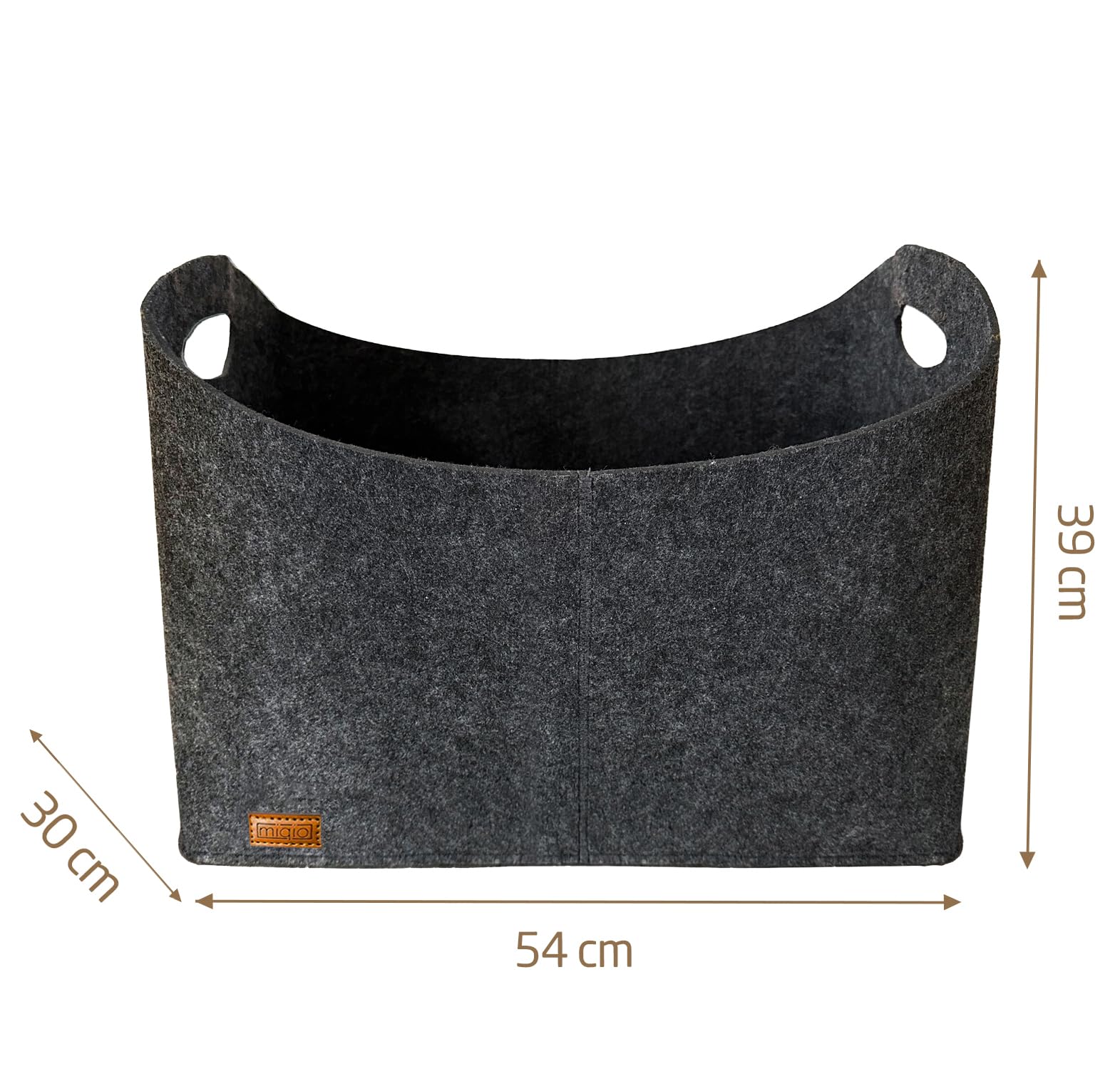 MIQIO Panier En Feutre Design Pour Bois De Chauffage, Panier à Bûches Pliable, Grand Panier à