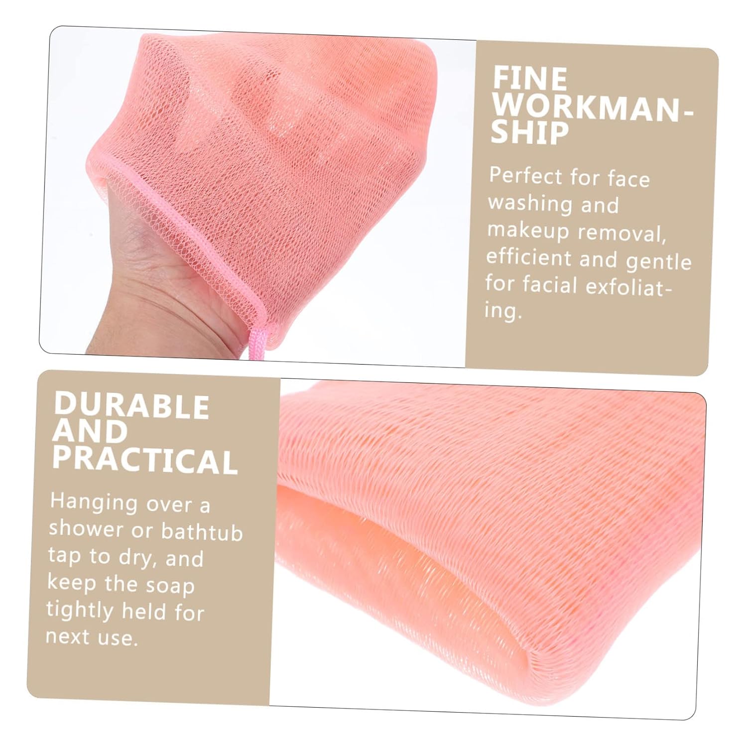 4pcs Exfoliating Soap Bags Soft Mesh Foaming Pouches for Shower Soap Holders Quick-drying and Skin-friendly Multi-color