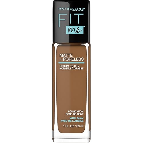 Maybelline Fit Me Matte + Poreless Liquid Foundation Makeup, Truffle, 1 fl; oz; Oil-Free Foundation