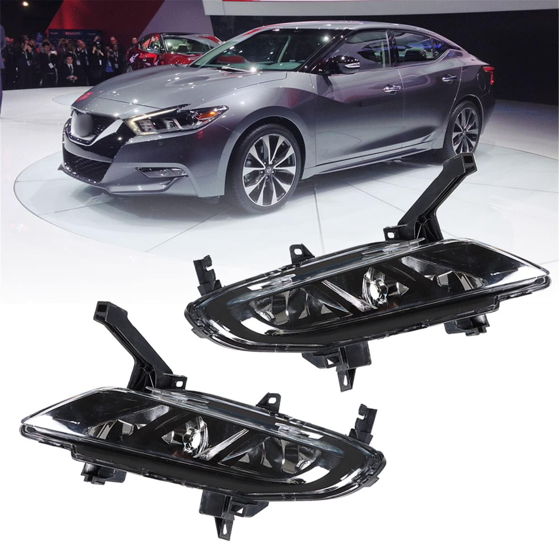 2Pcs Fog Lights Assembly Replacement for Maxima 2016-2019 Driver & Passenger Side