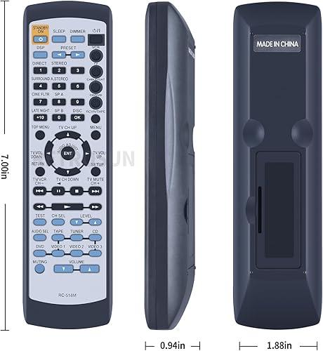 Miniatura 2 de RC-518M - Control remoto de repuesto para receptor Onkyo AV HT-R510 TX-SR501 HT-R410 HT-R420 TX-SR501E HTR510 TXSR501 HTR410 HTR420 TXSR501E