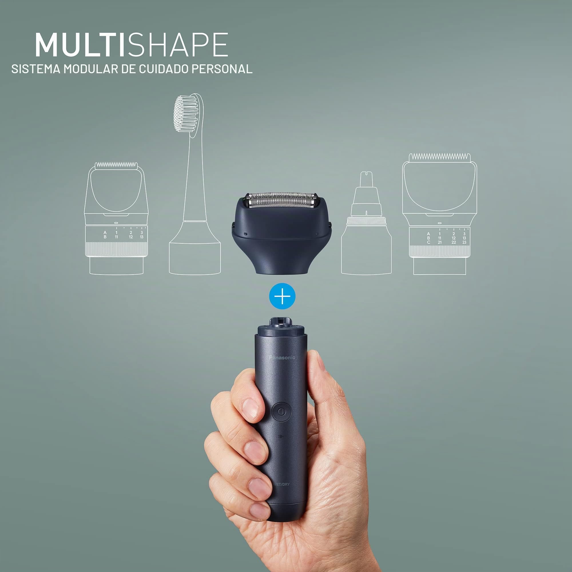 Panasonic MULTISHAPE Sistema Modular de Cuidado Personal ER-CSF1, cabezal de afeitado eléctrico de 3 hojas para hombre con batería recargable iones litio