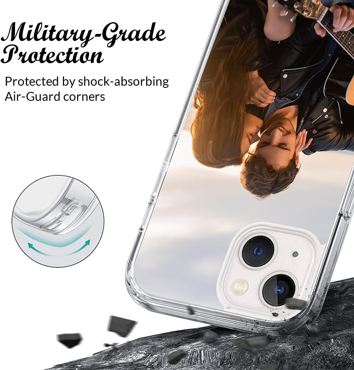 Custom Case for iPhone 17 Air Pro Max 17e 16 16e 15 14 13 12 11 Plus Mini Se X XS XR 8 7 Plus Personalized Picture/Text/Name/Logo Magnetic Compatible with Magsafe Wireless Charging Slim Clear Cover