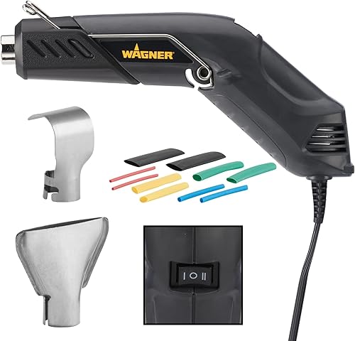 Wagner Spraytech 2410910 HT400 Kit eléctrico de pistola de calor, pistola de calor para reparación de cables eléctricos, tubería de encogimiento,