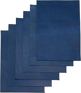 HAPPER STUDIO Pull-Up Crazy Horse - Piel de vacuno (1,7 mm, tamaño A5, 6 unidades), color azul