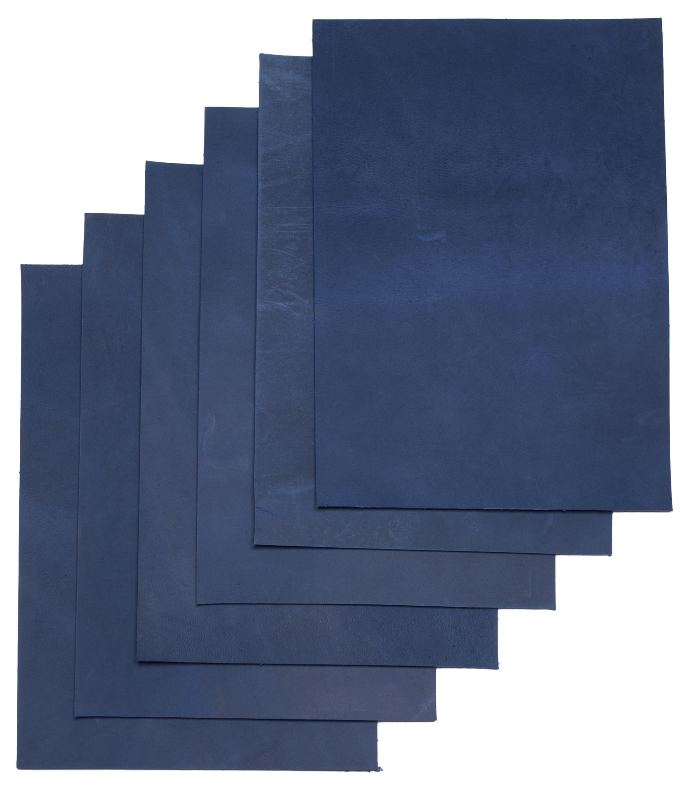 HAPPER STUDIO Cowhide Leather 2 mm Pull-Up Crazy Horse Leather A5 x 6 Pieces (Blue)