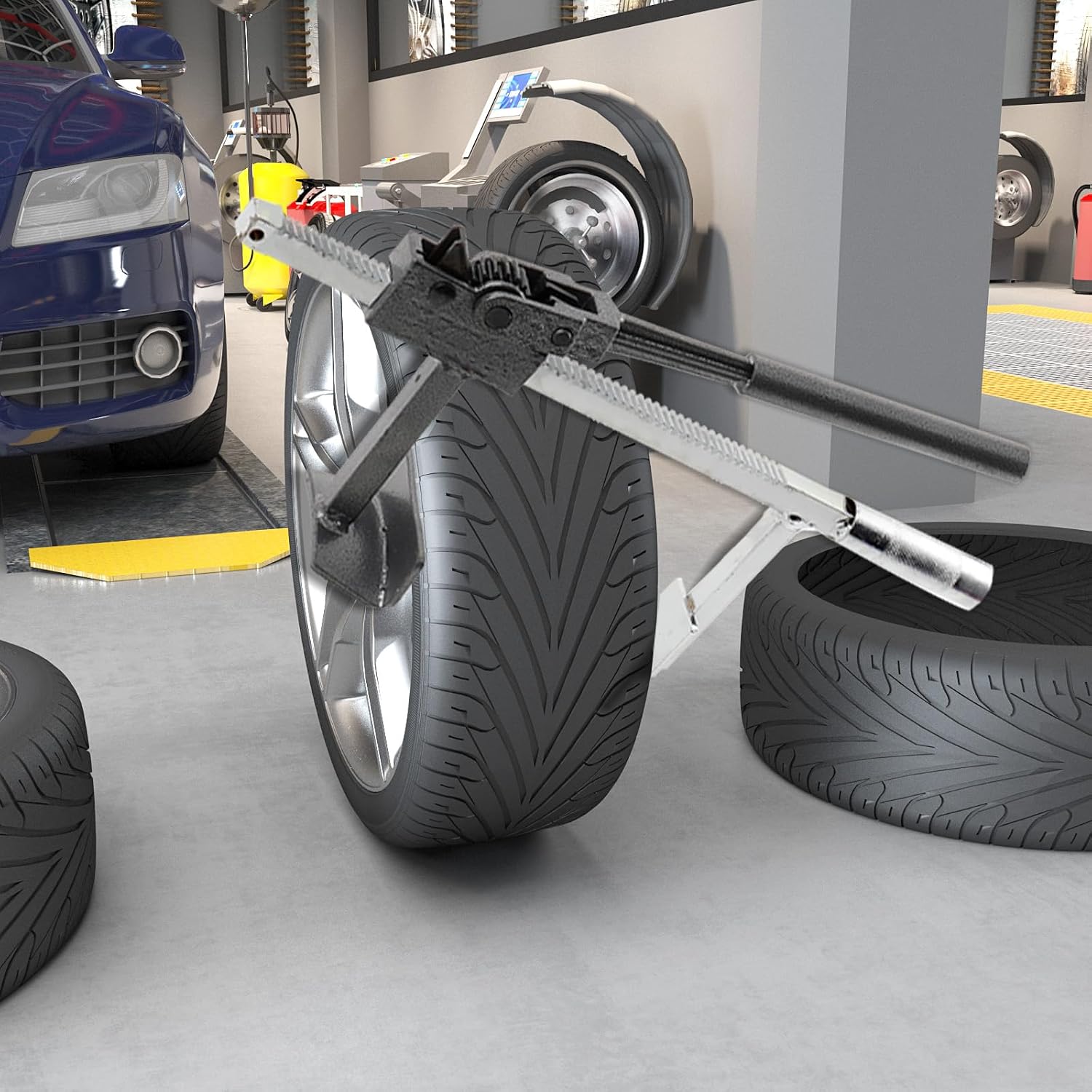Tire Changer Tool, Dismounting Tire Tool Tire Removal Machine Steel Manual Tire Changer Tire Mounting Machine Manual Tire Changer Truck Tire Changer for Car Truck Motorcycle
