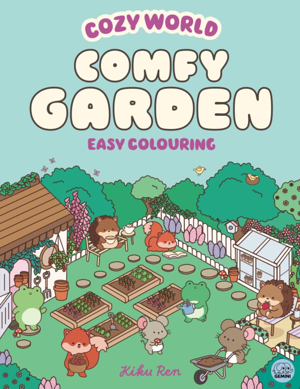 Cozy World Comfy Garden: Easy Colouring for Teens, Young Adults and Adults