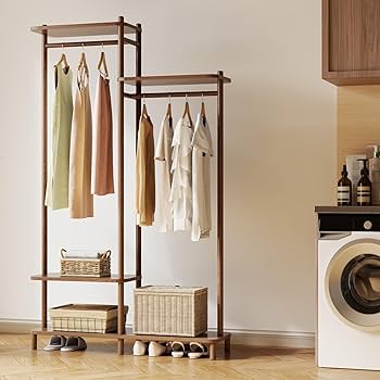 Amazon.com: KASLANDI Solid Wood Clothes Hanger, Walnut