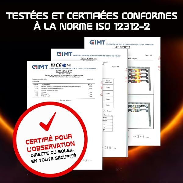 Galaxium Lunettes d'éclipse solaire [Lot de 6/12] - Homologuées AAS 2026 - Conçues pour l'observation directe des éclipses solaires - Certifiées ISO 12312-2 et CE - 5