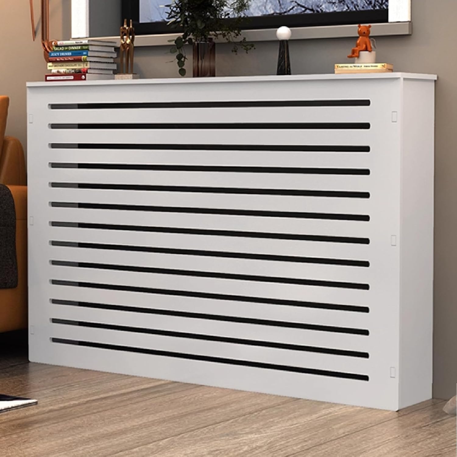 Amazon.com: WJPDXFENG Modern Radiator Cover Cabinet, White PVC Wood ...