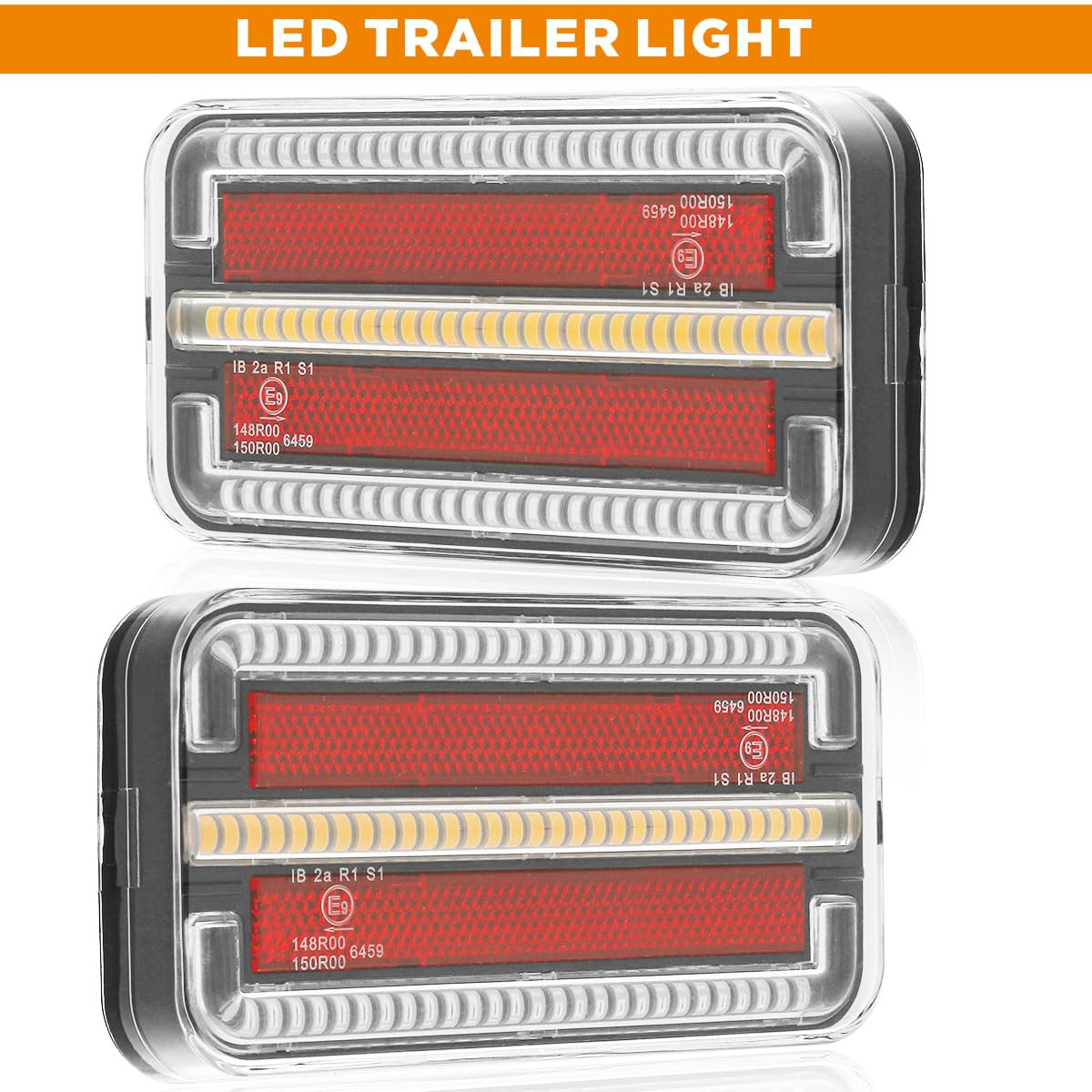 2xAnhänger Rückleuchten Led 4Funktion 12/24v Beleuchtung Anhänger Lichter Wasserdicht