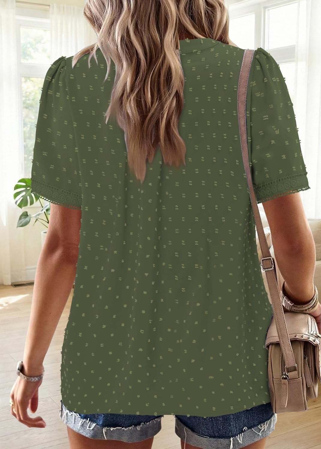 BETTE BOUTIK Women Short Sleeve Boho Tops Summer Dressy Casual Shirts Trendy Western Blouses - Image 5
