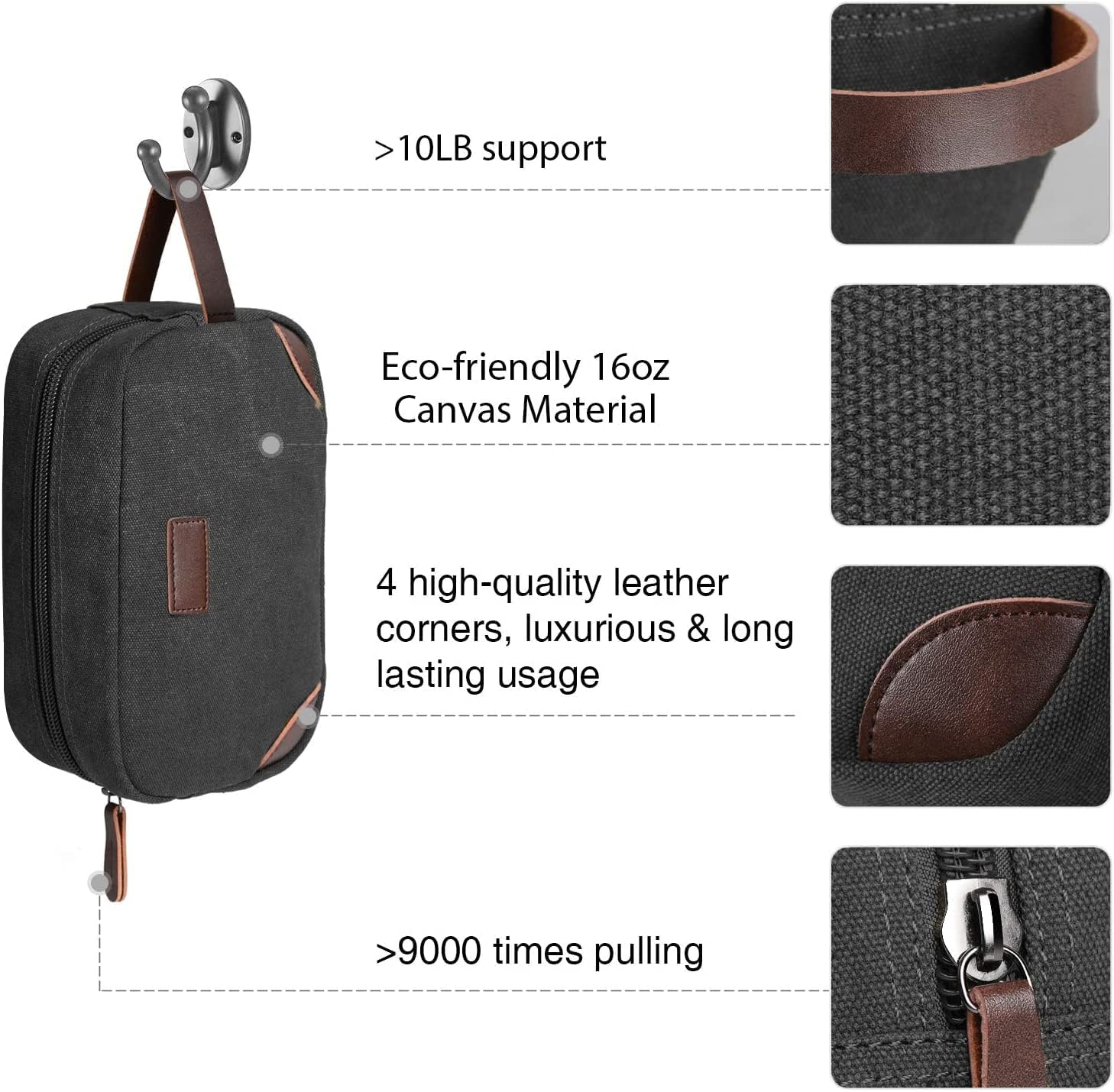 Neceser De Cuero Personalizado Para Hobres, Bolsa De Aseo De Viaje
