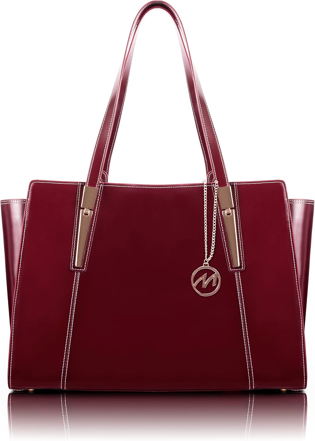 McKlein ALDORA, Leather Ladies' Tote with Tablet Pocket, Laptop Bag for Women