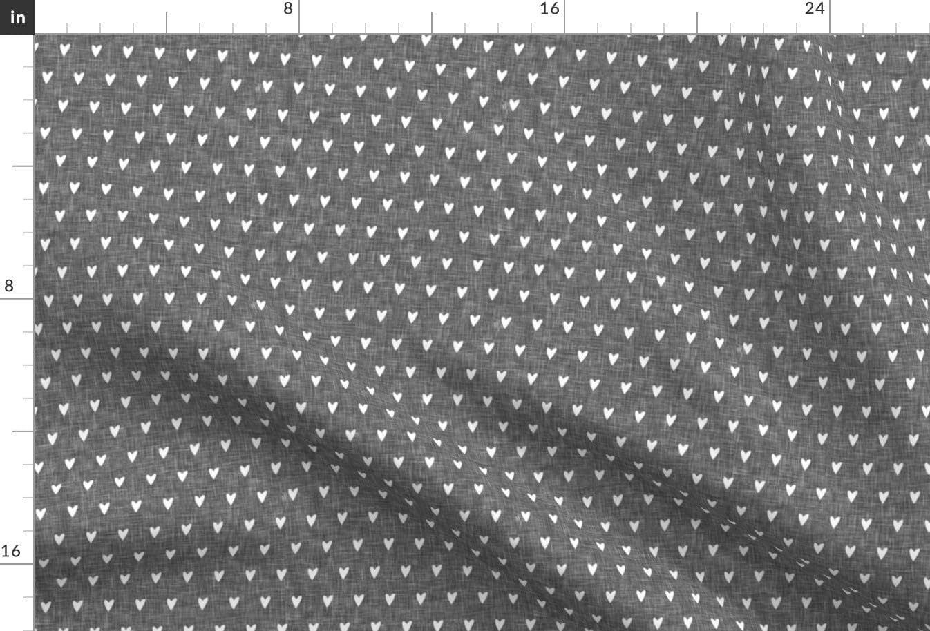 Spoonflower Fabric - Hearts Gray Valentines Day Valentine Monochrome Cute Little Small Printed on Minky Fabric by The Yard - Sewing Baby Blankets Quilt Backing Plush