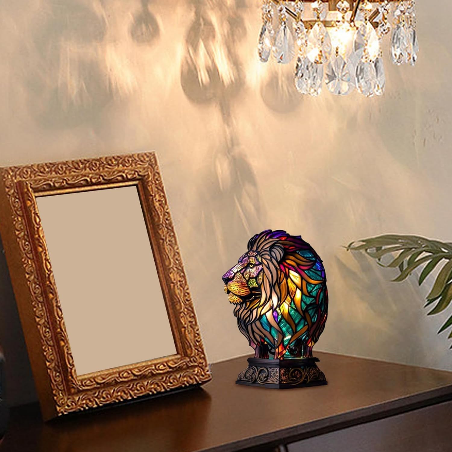 Amazon.co.jp : ステンドグラスランプ動物デスクランプヴィンテージ