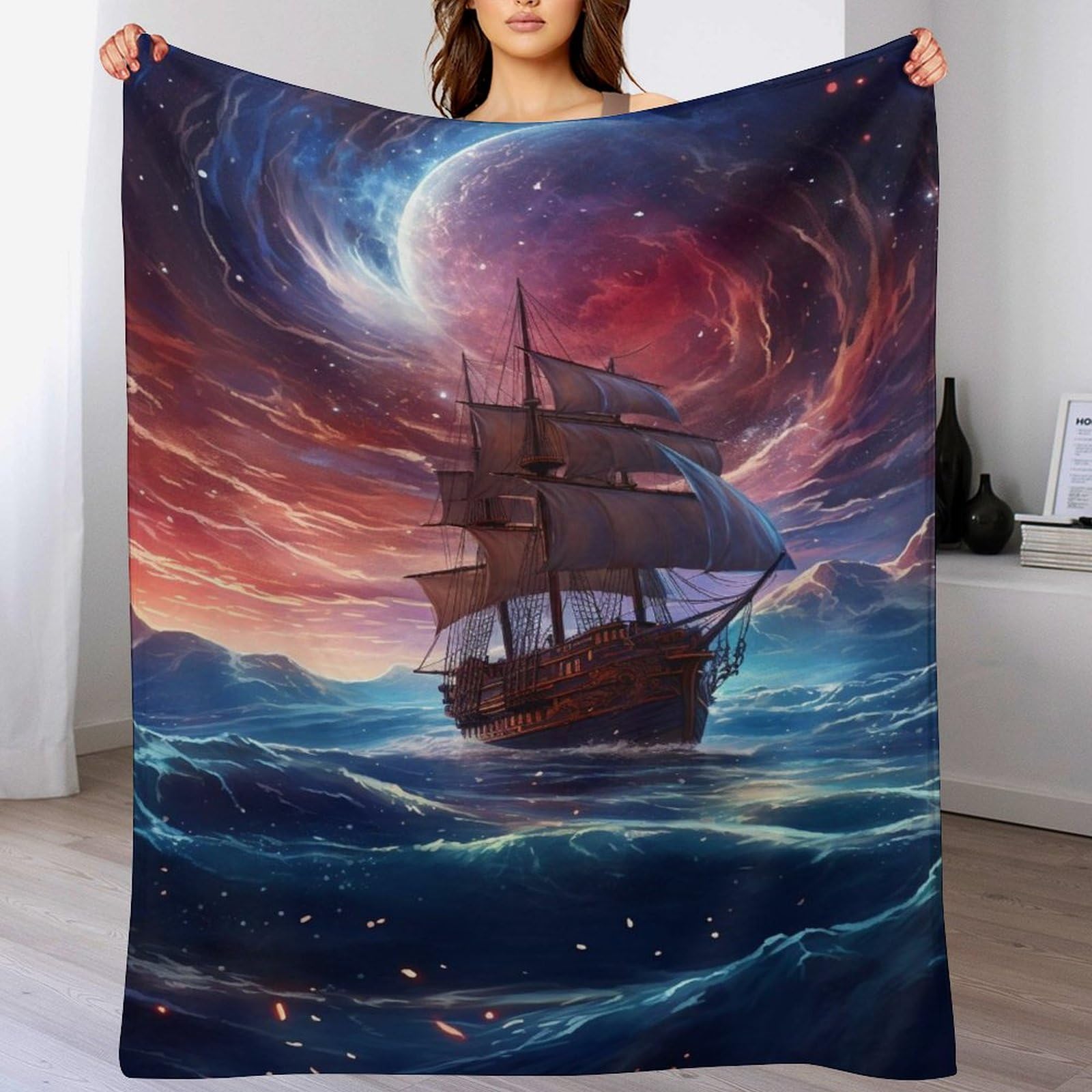 Couverture lit pirate douce jeté de canapé chaud pour soirées cocooning en famille