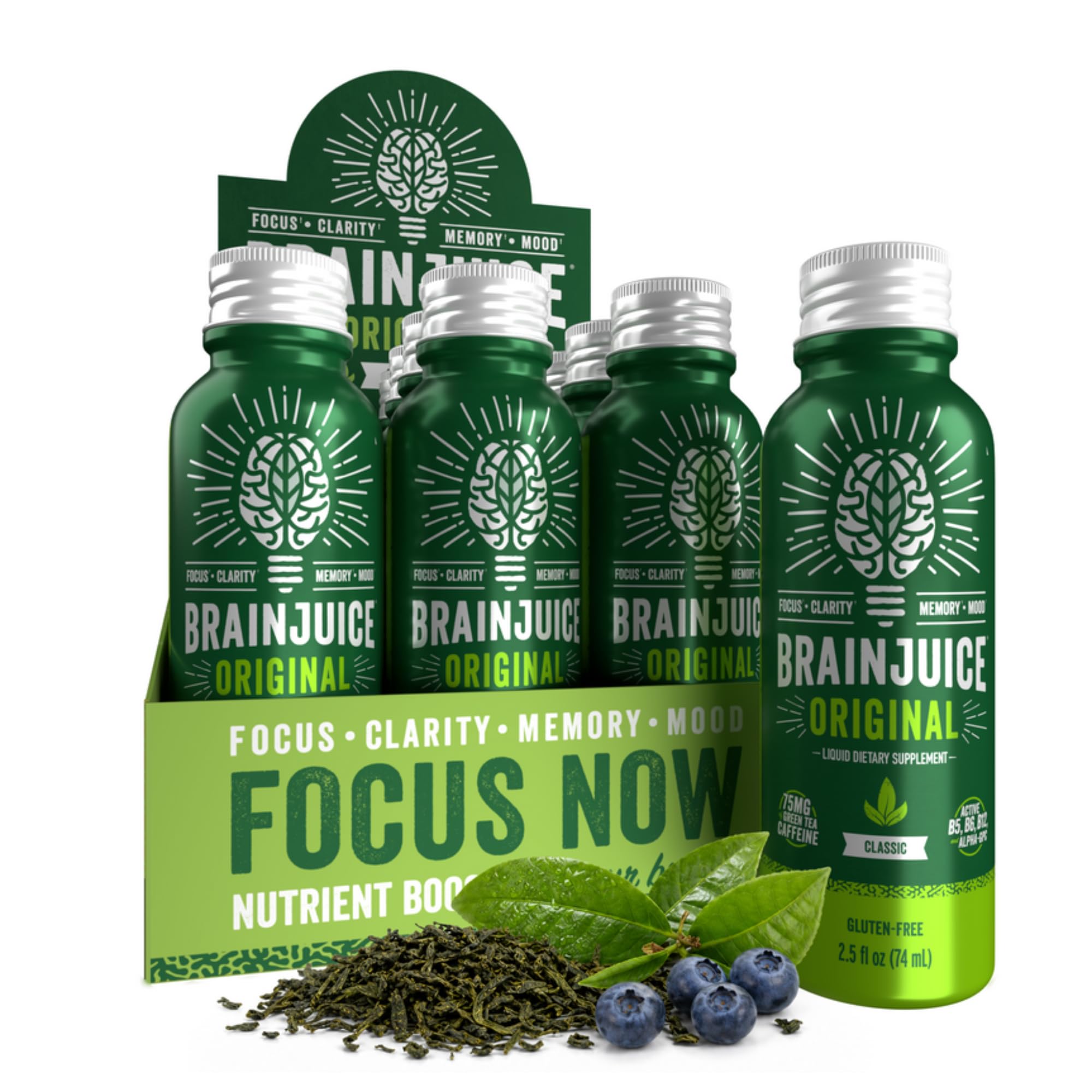 もももっち　green label relaxing Amazon.com: BrainJuice Brain Support Shot, Gluten Free Supplement