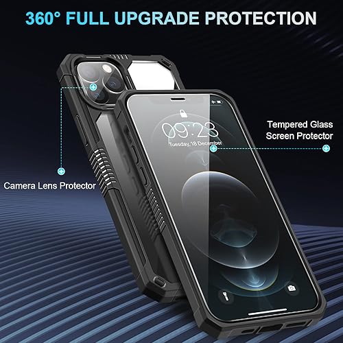 Miniatura 9 de TENDLIN Funda compatible con iPhone 12iPhone 12 Pro con protector de pantalla y protector de lente de cámara, protección contra caídas de grado