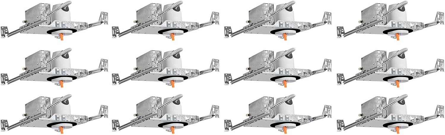 Paladin 4" Inch New Construction Dedicated LED Recessed Can Light Housing IC Rated Air-Tight UL Listed Title 24 Certified TP24 Connector (6 Pack)