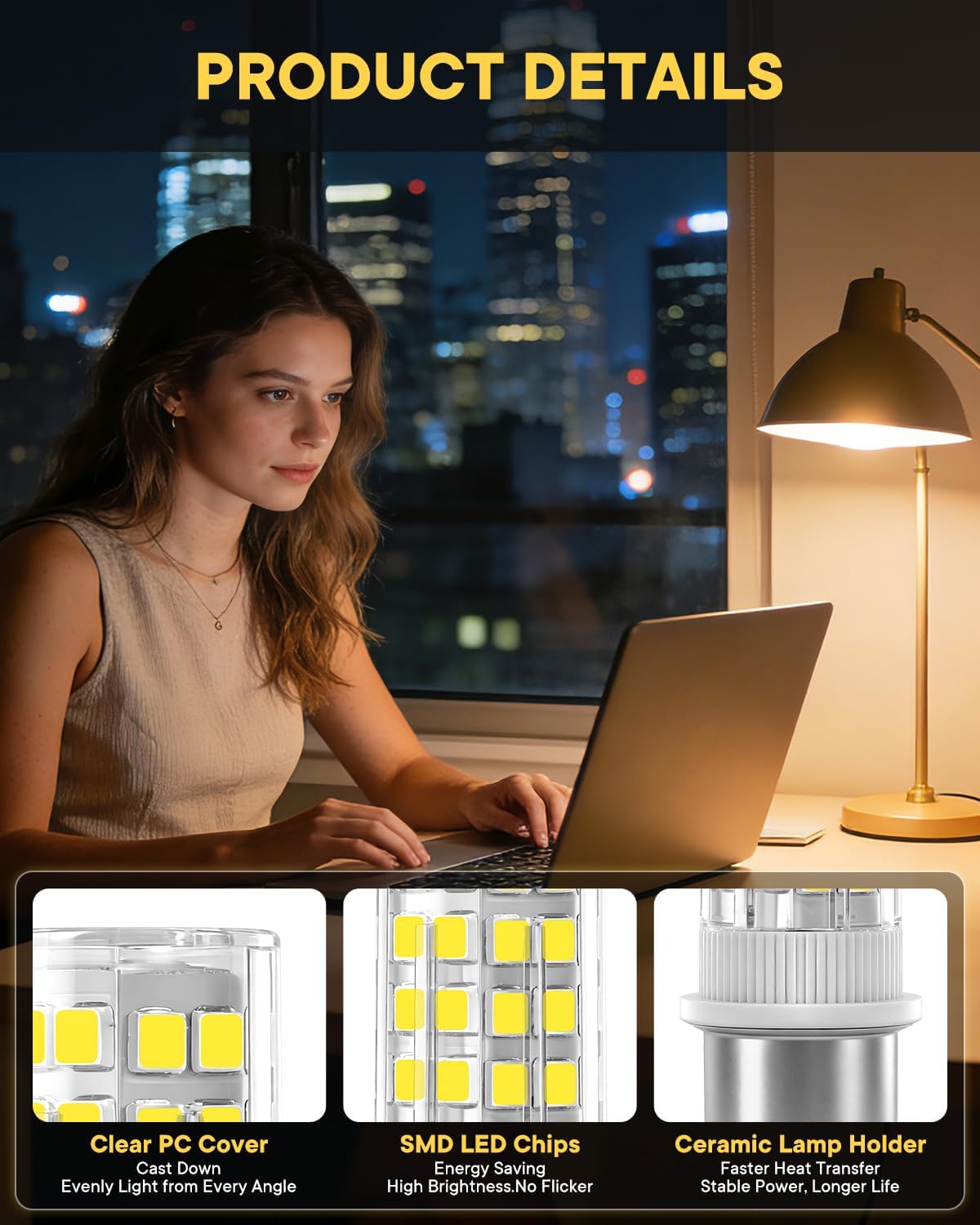 3-Pack BA15D LED Bulb AC/DC 12V, 1157 1004 1076 1130 1142 1176 S8 Double Contact Bayonet Base Low Voltage 3.5W 6000K Daylight White for RV Camper Marine Boat Trailer Motorhome Landscape Lighting