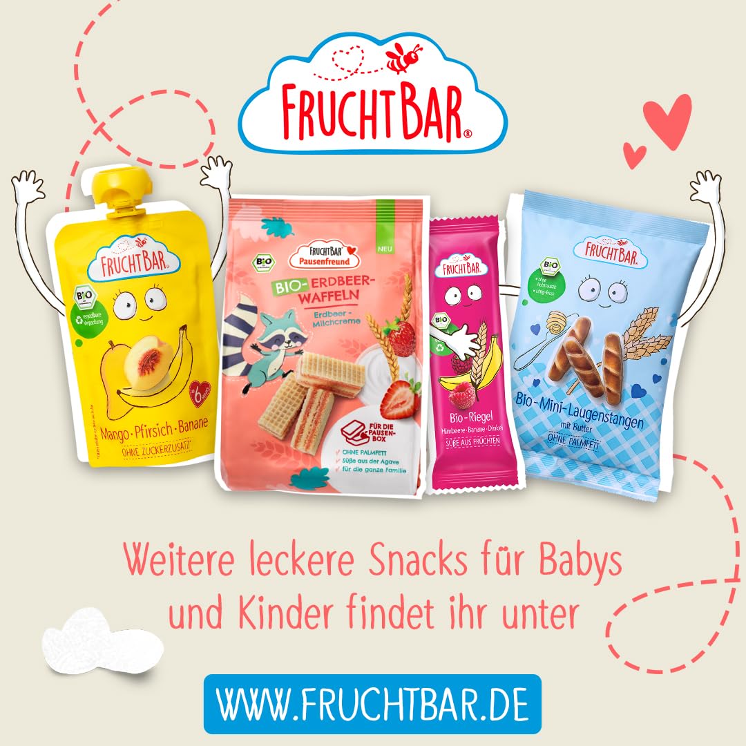 FruchtBar Bio Quetschie Sommer Set - 64x 100g Fruchtpüree im Quetschbeutel für Babys & Kinder ab 6 Monaten - Ohne Zucker, 100% Bio-Früchte