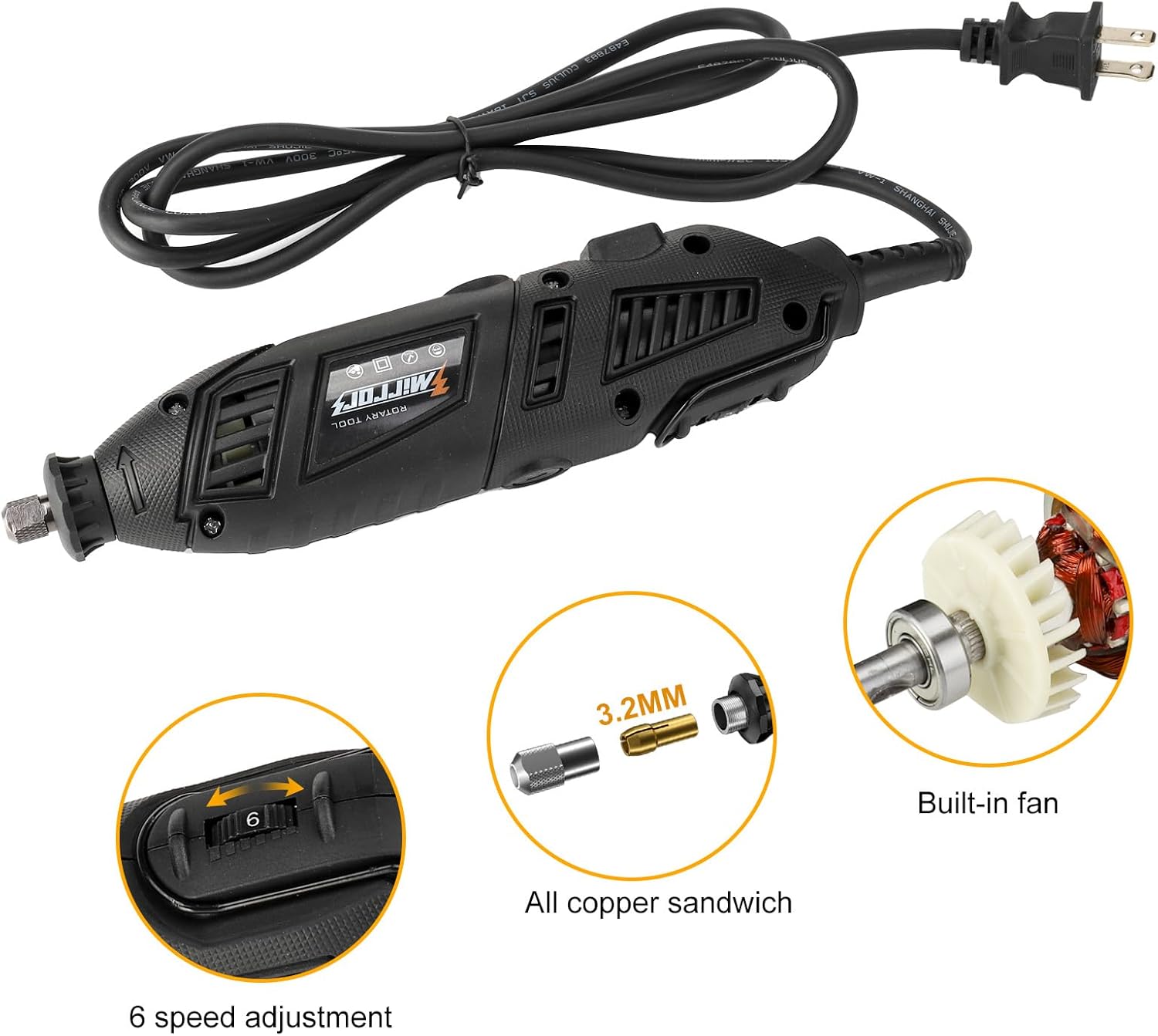 12-Guides 4 Angles Tungsten Grinder Cut-Off Slot-3mirrors ALUMINUM Tungsten Electrode Sharpener Grinder Flat Grinding Block, 5 Double Sided Diamond Grind Wheels, 2 CNC Mandrels